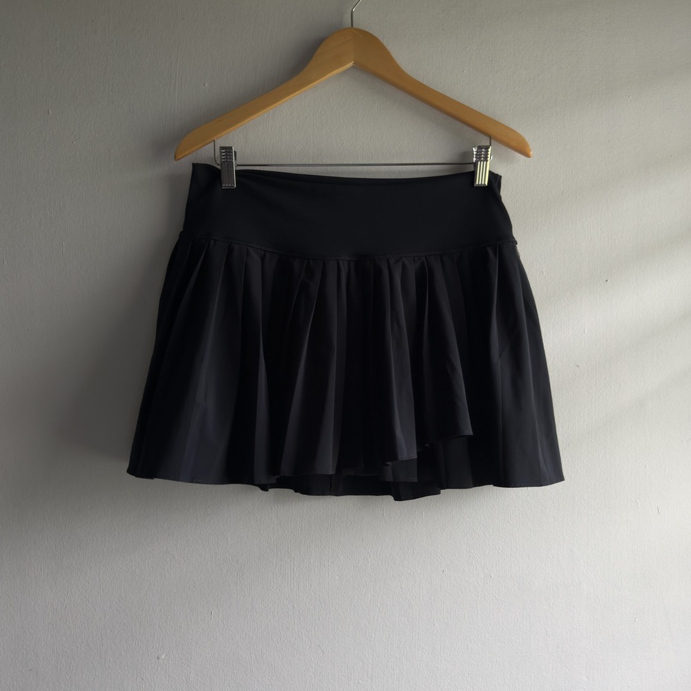 Offline by Aerie Real Me Pleated Tennis Skort Women XL Black Preppy Skirt